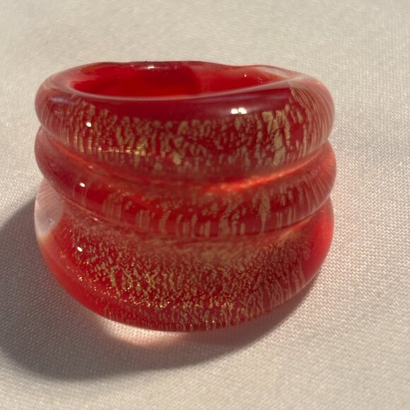 Murano Glass Ring - Size 6.5 - Picture 1 of 4